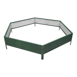 Клумба многоугольная оцинкованная с ножками 1 ярус RAL 6002 Зеленая листва