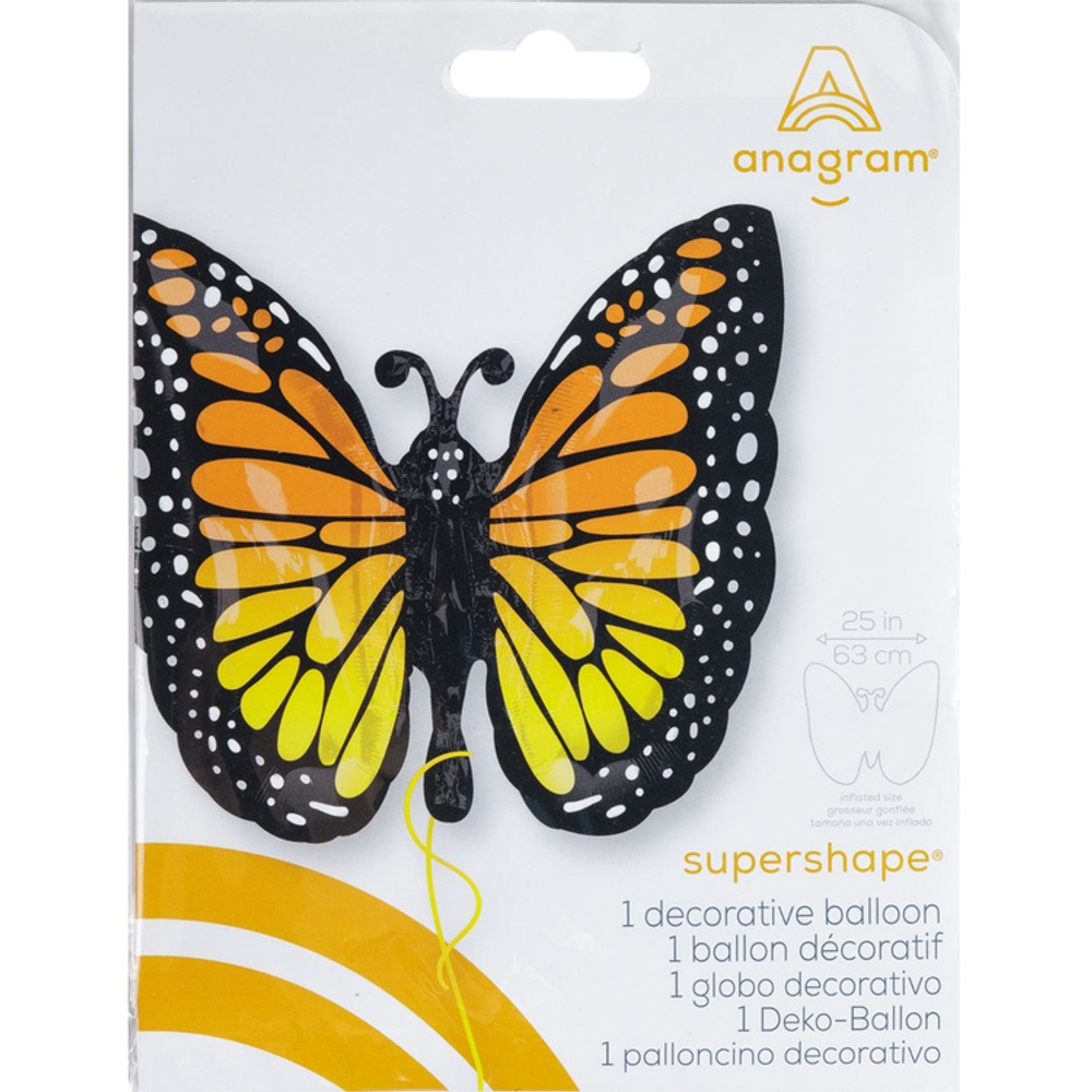 Фольгированный шар-фигура «Бабочка Монарх», 64 см