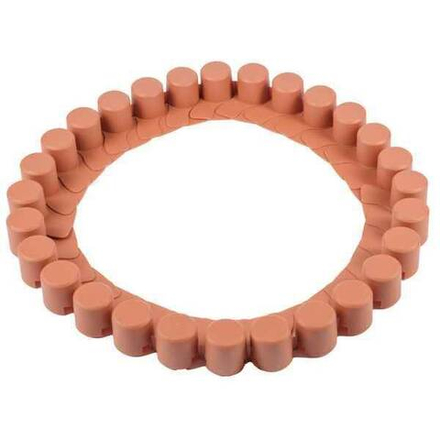 Заборчик декоративный гибкий Мегасад Колышки 65х6х11см, 4 секции, полипропилен, терракот, HD7093