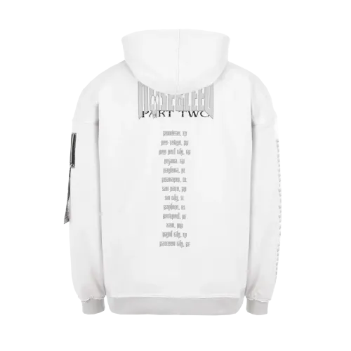 Худи Heartz zip Part-Two:Light Two-Tone Distressed белая