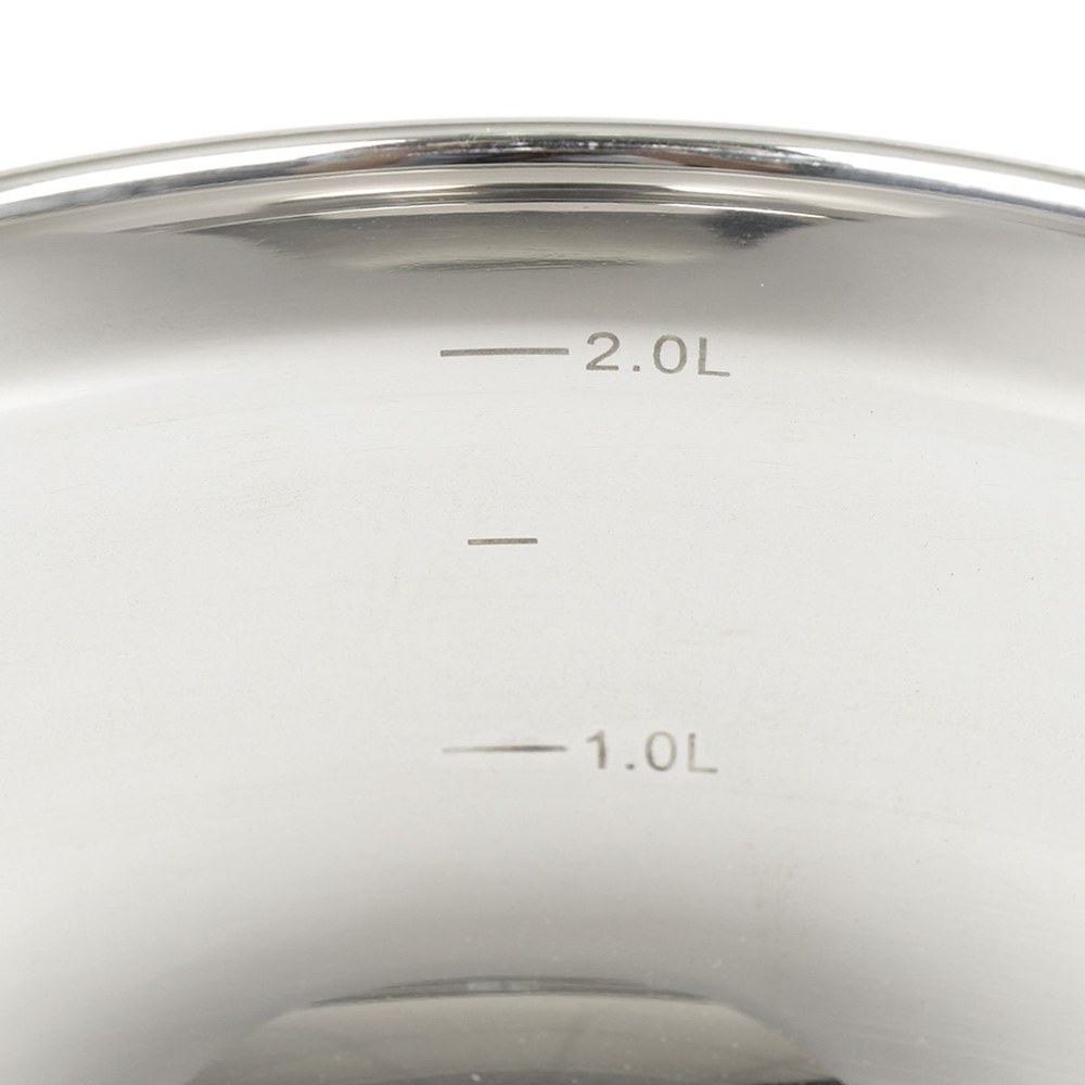 Кастрюля нерж, 2.9 л, с крыш, Daniks, Модерн серый, SD-18N, индукц