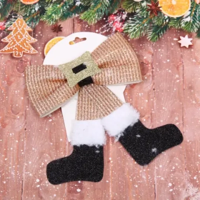 Бант на ёлку «Веселье» 18*20 см, Шампань