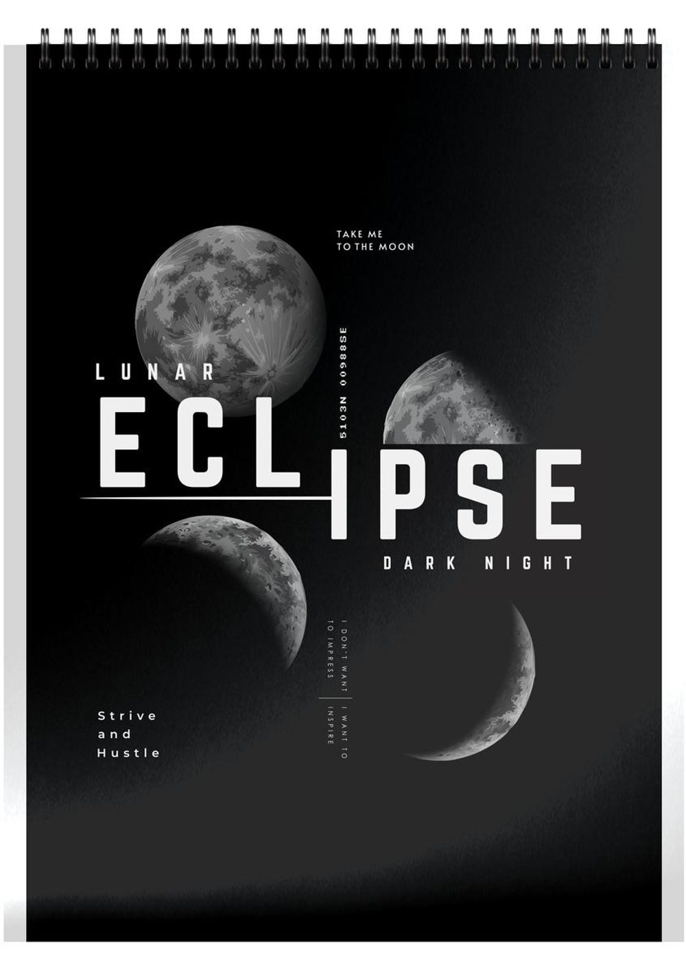 Блокнот А4 60л. клетка "Ночной спутник" греб. мел. карт., спл. Уф-лак (Schoolformat)