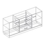 Милана Комод 3 ящика и 2 створки