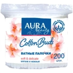Ватные палочки AURA Beauty 200шт пакет