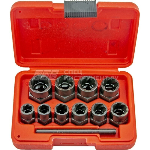 Набор экстракторов 3/8 для поврежденных гаек 11 предметов РСТ-2580