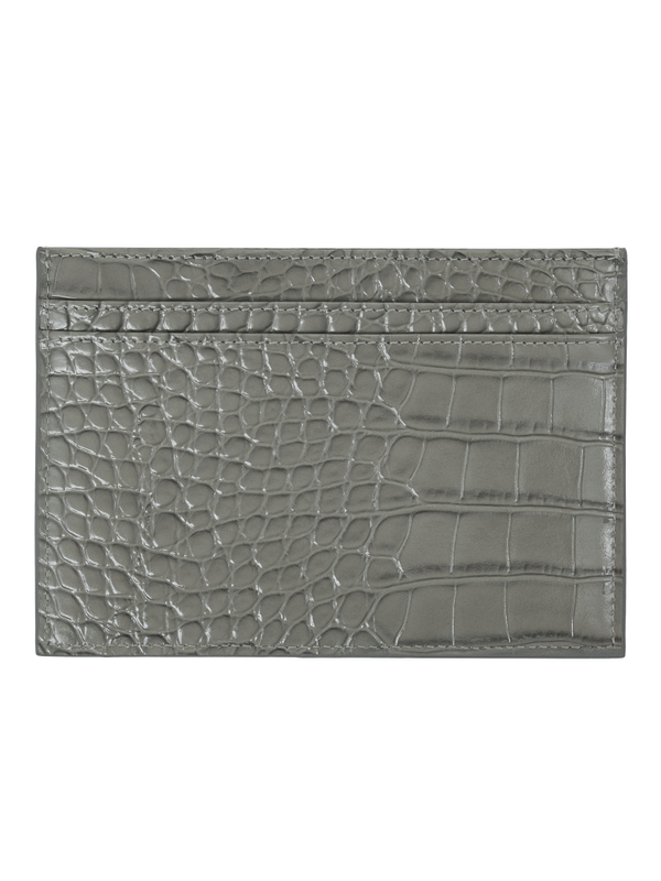 Картхолдер PEEKABOO CROCO серого цвета