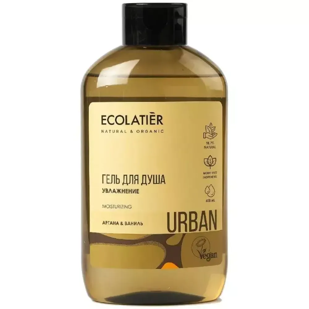 URBAN Гель для душа Увлажнение Аргана и Ваниль 600мл (Ecolatier)