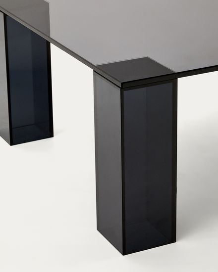 Журнальный столик Adularia из стекла темно-серого цвета 140 x 60 Испания