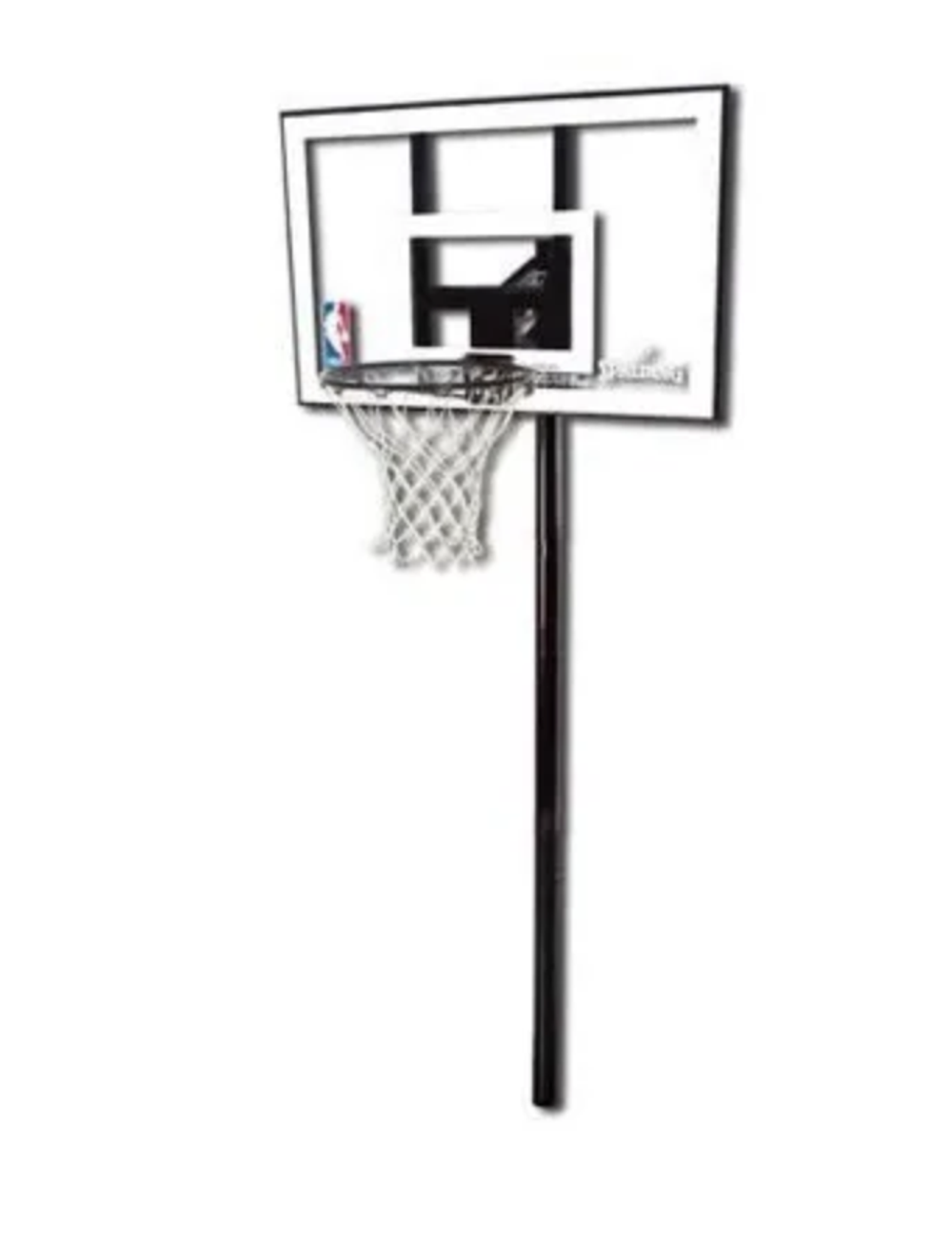 Стационарная баскетбольная стойка Spalding Silver In-Ground, 44” Polycarbonate