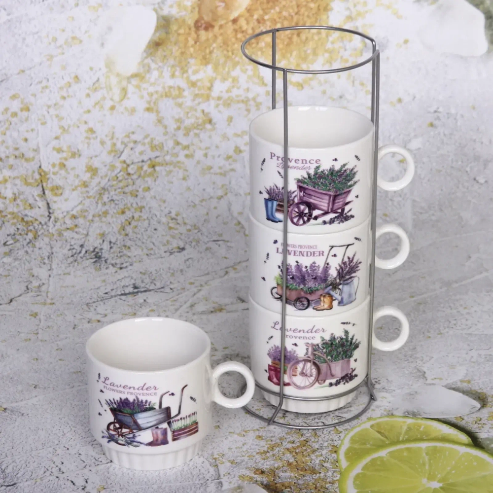 Набор кружек на стойке 280мл «Прованс»