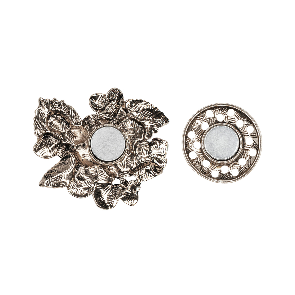 Брошь Shadore Фиалки XZ1498.2 BW/S