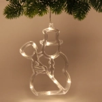 Фигура светодиодная «Снеговик» 13х18 см (батарейки 3 ААА), 1 реж, Теплый белый