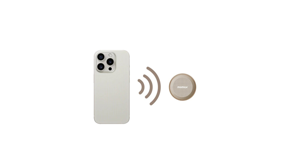 Магнитная колонка портативная MOMAX 1-Vibe Go Magnetic Portable True Wireless Speaker, 700mAh, 3W, Gold