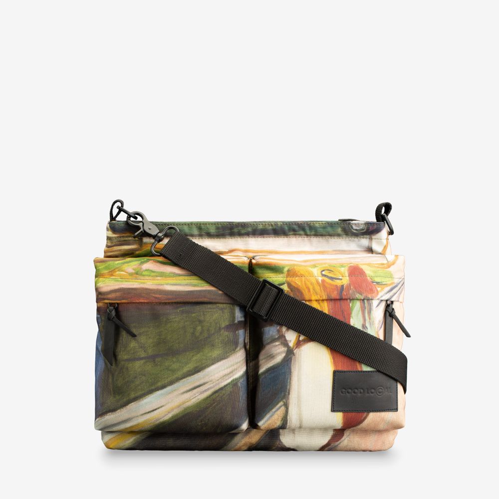 Сумка Good Local Crossbody Девушки на мосту (Эдвард Мунк) зеленый