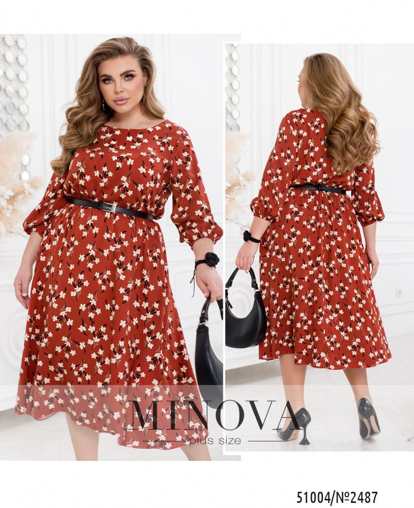 Платье 2487-кирпичный Minova