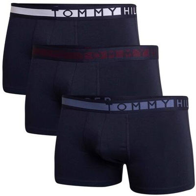 Мужские спортивные боксеры Tommy Hilfiger Trunk 3P - des sky/deep burg/fded indi