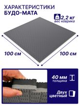 Будо-мат EVA DFC 100 x 100 см, 40 мм, цвет серо-графитовый