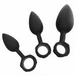 Анальные вибровтулки Bathmate Anal Training Plugs с вибропулей, набор 3 шт