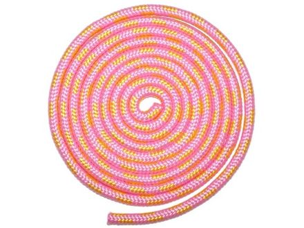 Скакалка для гимнастики. Цвет  : TS-02  (Розово-жёлтая)