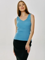 Топ вязаный, майка в рубчик