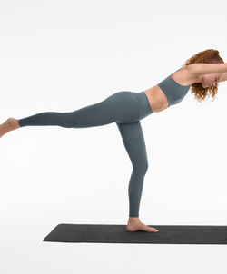 OYSHO Легинсы Comfortlux с высокой посадкой, длиной до щиколотки 65 см, с карманами, темно-серый