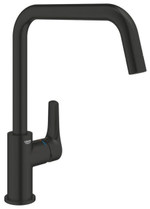 Смеситель для мойки GROHE Eurosmart, U-образный высокий излив, матовый черный (305672430)