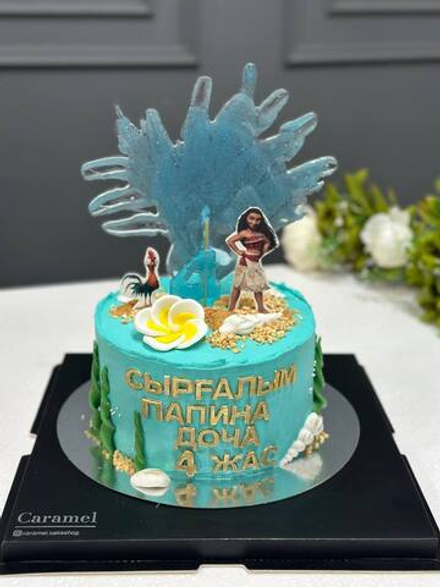 торт на день рождения девочки, торт Моана,