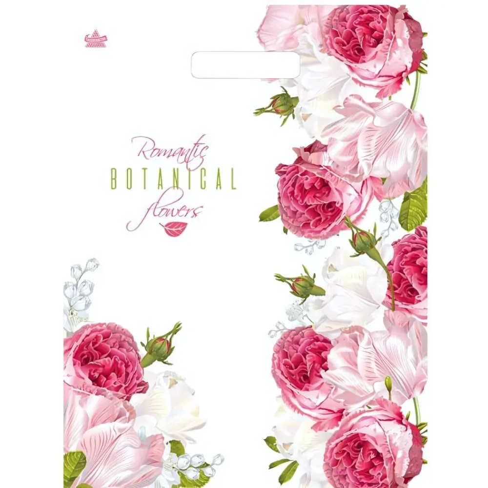 Пакет ПЭ с вырубной ручкой 34х45+3см (30) ПНД (Цветочный роман) Тико (х50/800)