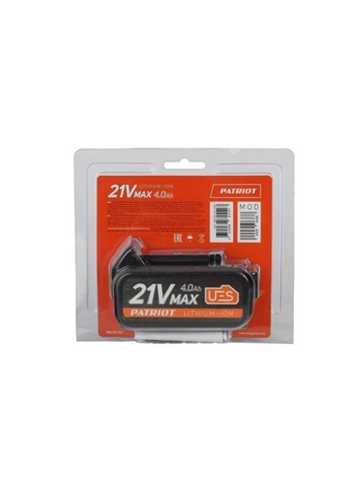 Батарея аккумуляторная PB BR 21В (Max) Li-ion UES 4.0А.ч Pro PATRIOT 180301121