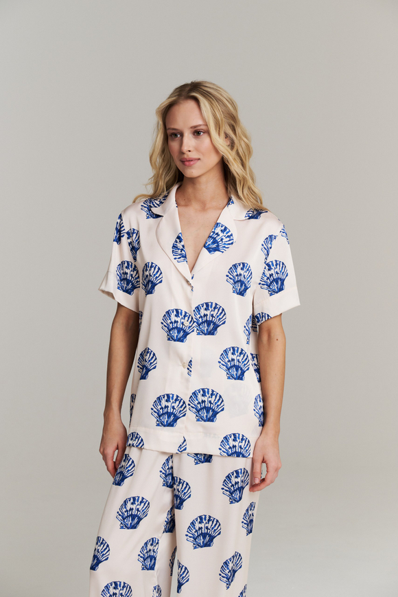 Пижамная блуза из шелка