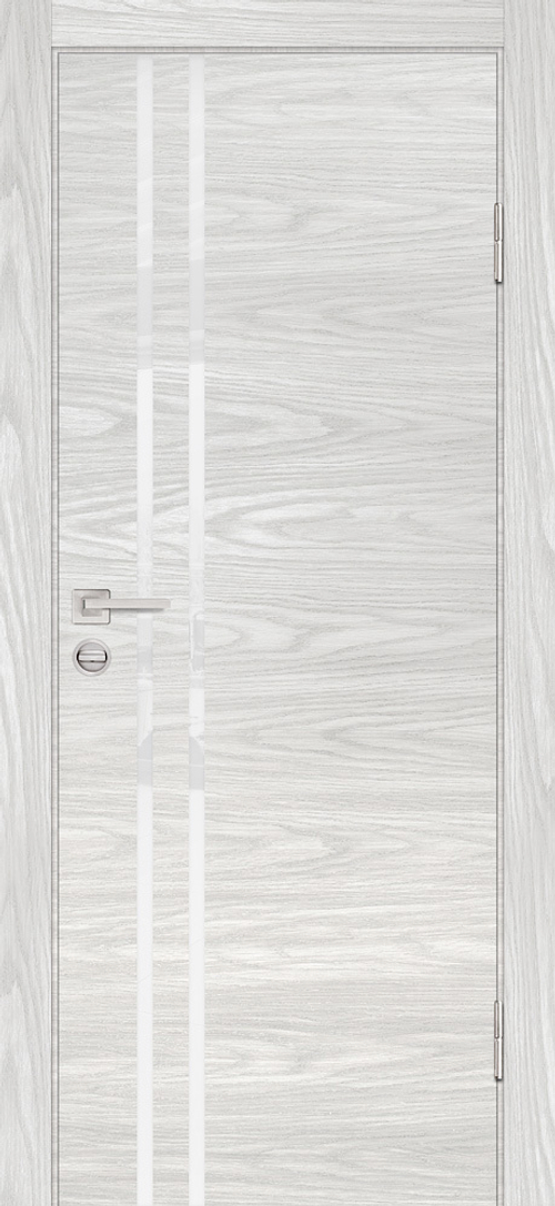 Дверь P-11 / Цвет Дуб скай бежевый / белоснежный лакобель / Двери PROFILO PORTE