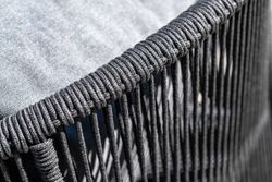 "Милан" лаунж-зона 4-местная плетеная из роупа (веревки), каркас алюминиевый темно-серый, роуп темно-серый