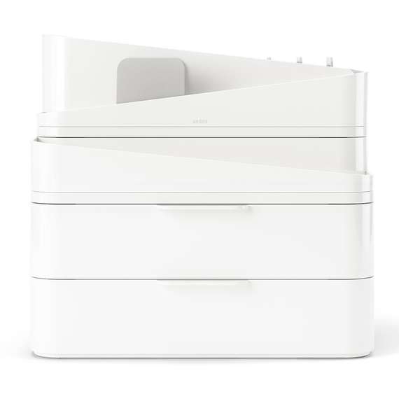 Органайзер-косметичка glam, 27х25 см, белый/серый