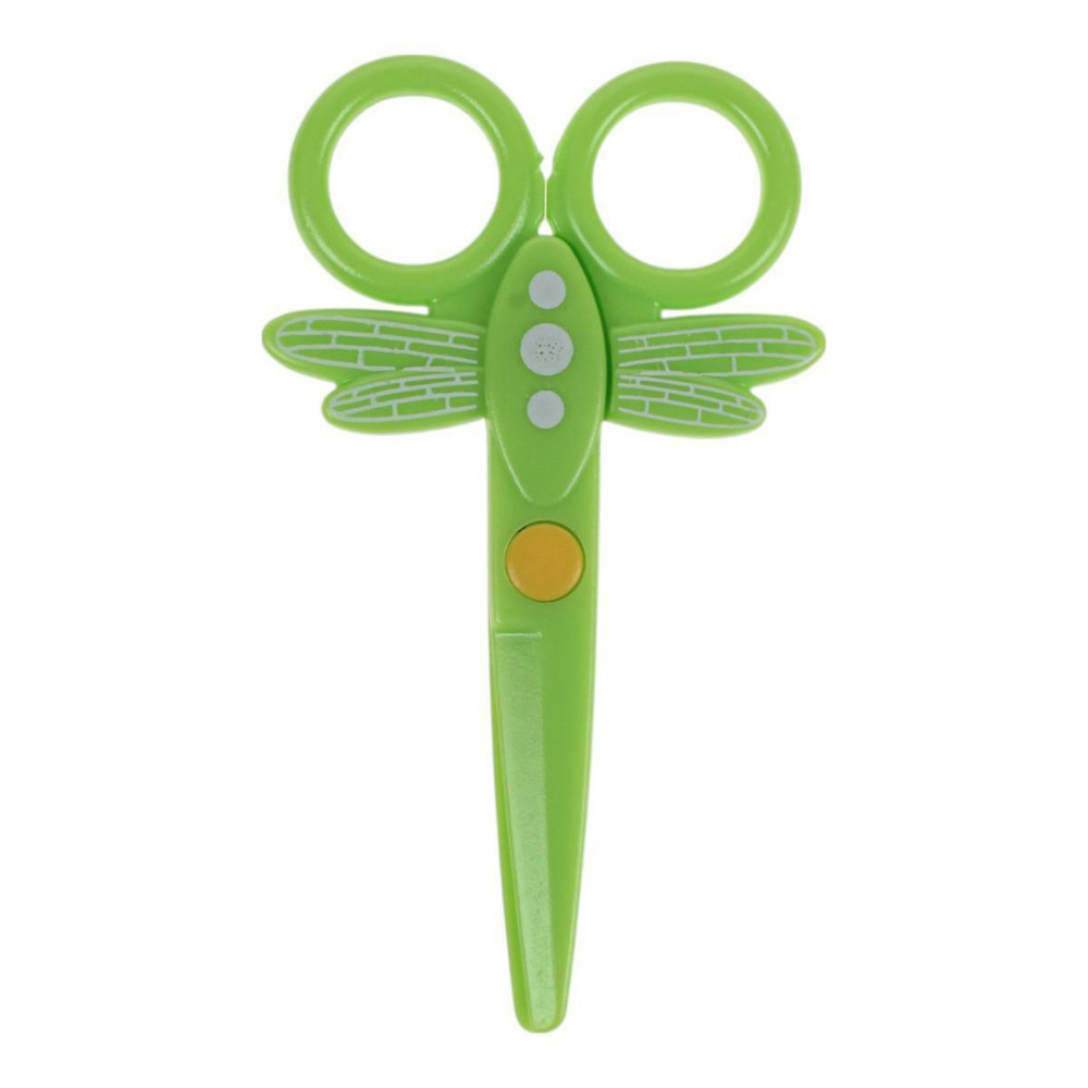 Ножницы детские пластиковые "Стрекоза", 12 см, на картоне