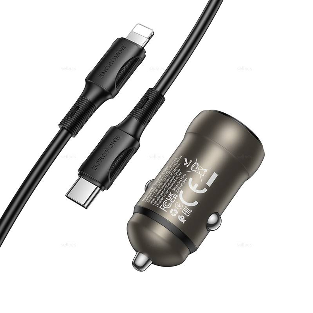 Автомобильное зарядное устройство Для Lightning Borofone PD30W BZ32 (black)
