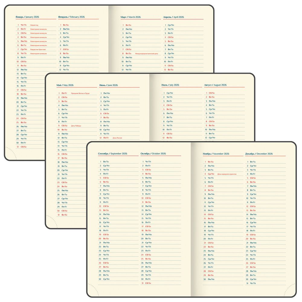 Ежедневник датированный 2026 B6 125х173 мм GALANT "Vivid" под кожу серый (117410)