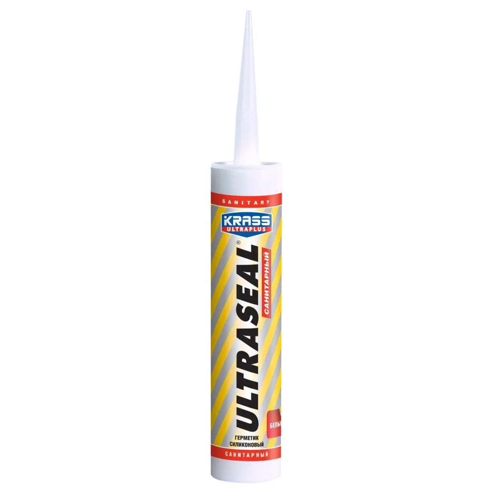 KRASS ULTRASEAL Герметик силиконовый санитарный БЕЛЫЙ 260мм (LAKRA)