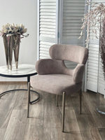 Стул М-City DISAUR Валтер (Valter) Ar627-11B Молочный, ткань, Латте каркас