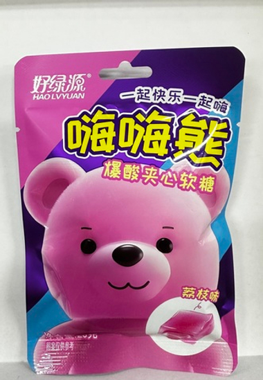 Мармелад "Тедди" с жидкой начинкой внутри клубника