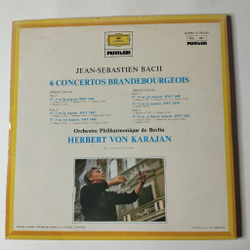 Винтажная виниловая пластинка LP H.V. Karajan Караян, J.S. Bach Бах 6 Concertos Brandebourgeois 6 Бранденбургских Концертов (France 1974)
