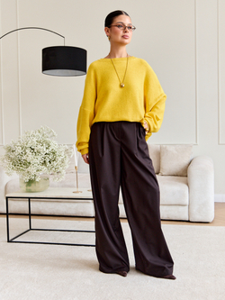 Свитер свободного силуэта из хлопка