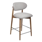 Стул полубарный Bradex Home Lucas 3 серый букле ножки цвета орех