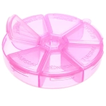 Таблетница - органайзер 7 ячеек «VOSTOKDOM», микс три цвета, 7*7*2см✦