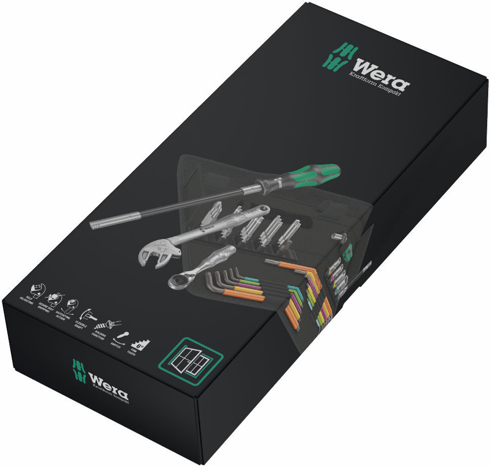 Набор инструментов для изготовления окон Wera Kraftform Kompakt F 1, 36 предметов 05134013001
