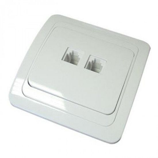 Розетка телефонная 2-х местная B0134