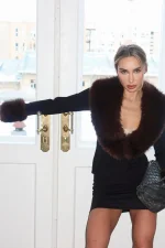 Юбка мини на резинке, Черный