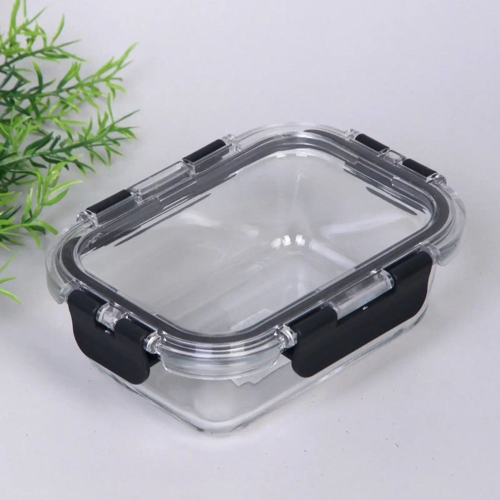 Контейнер стеклянный 370мл «Палермо» герметичный, прямоугольный