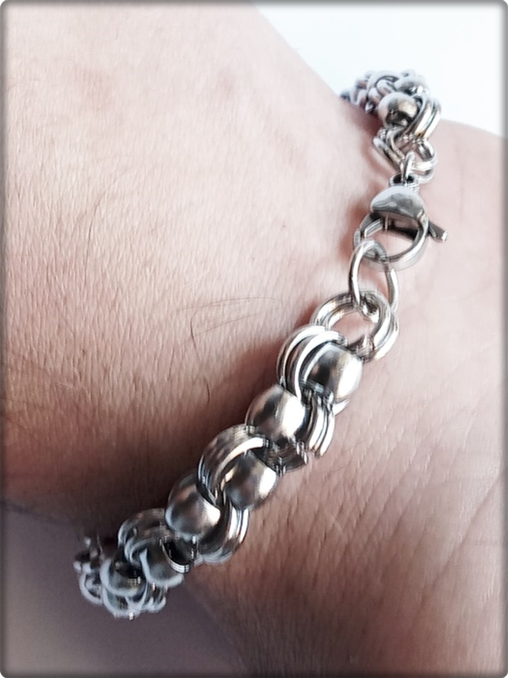 Мужской стальной браслет "Марк" 21см. Stainless Steel.