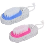 Пемза для ног «Pedicure», со щеткой, форма овал, цвет в ассортименте, 6,5*4, 31гр✦